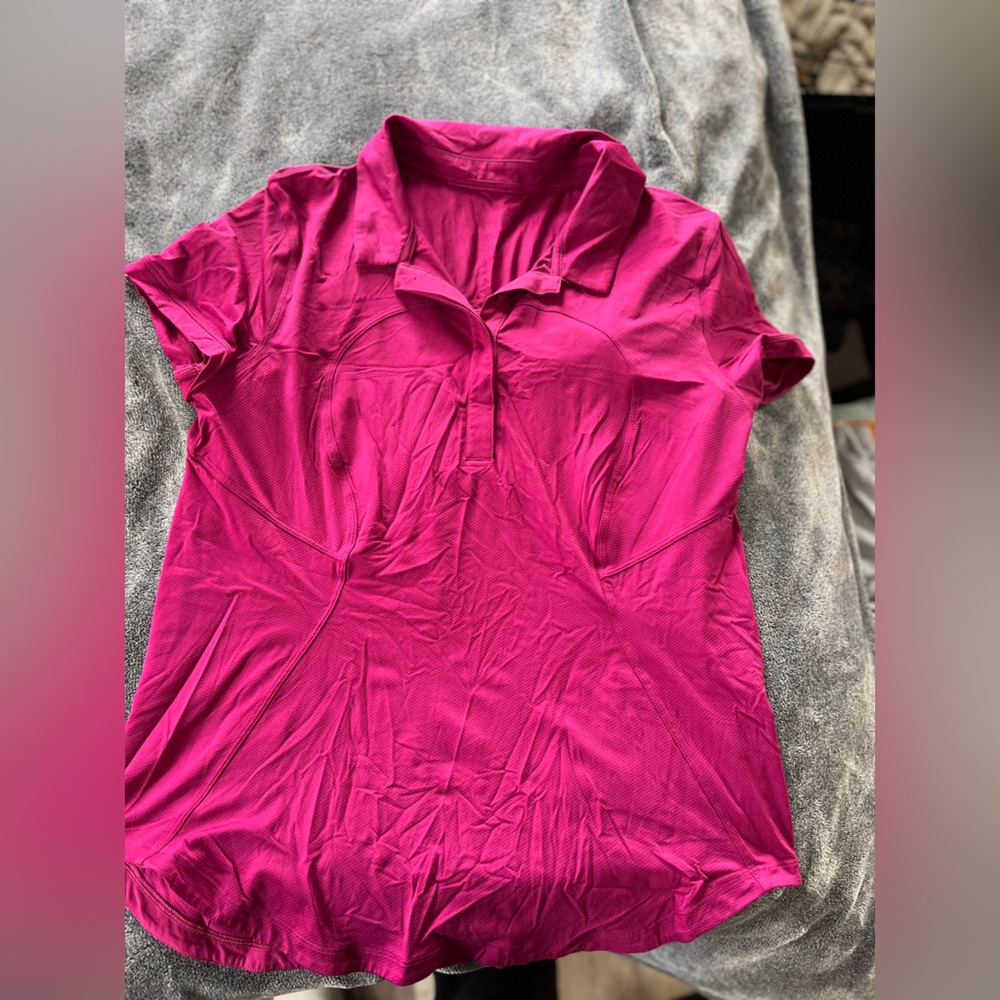 Lululemon Quick-Dry Short Sleeve Polo Shirt. size 14.
